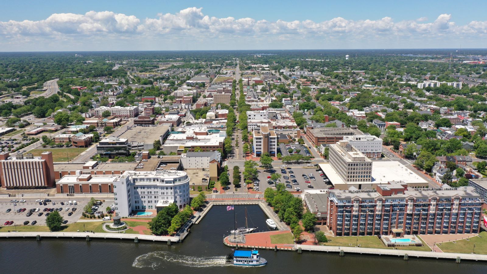 The waterfront at Portsmouth, Virginia